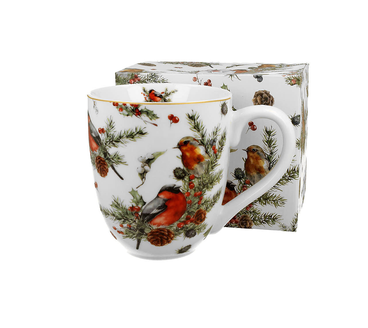 Mega Hrnček Christmas Birds 0,9l