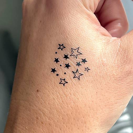 Tetovačky - Dočasné tetovačky Tiny Tattoos Hviezdy T0029 - 16959698_