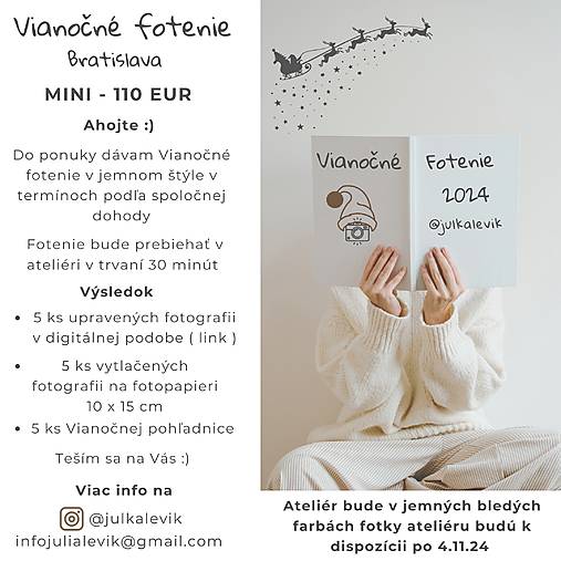 Vianočné fotenie Bratislava