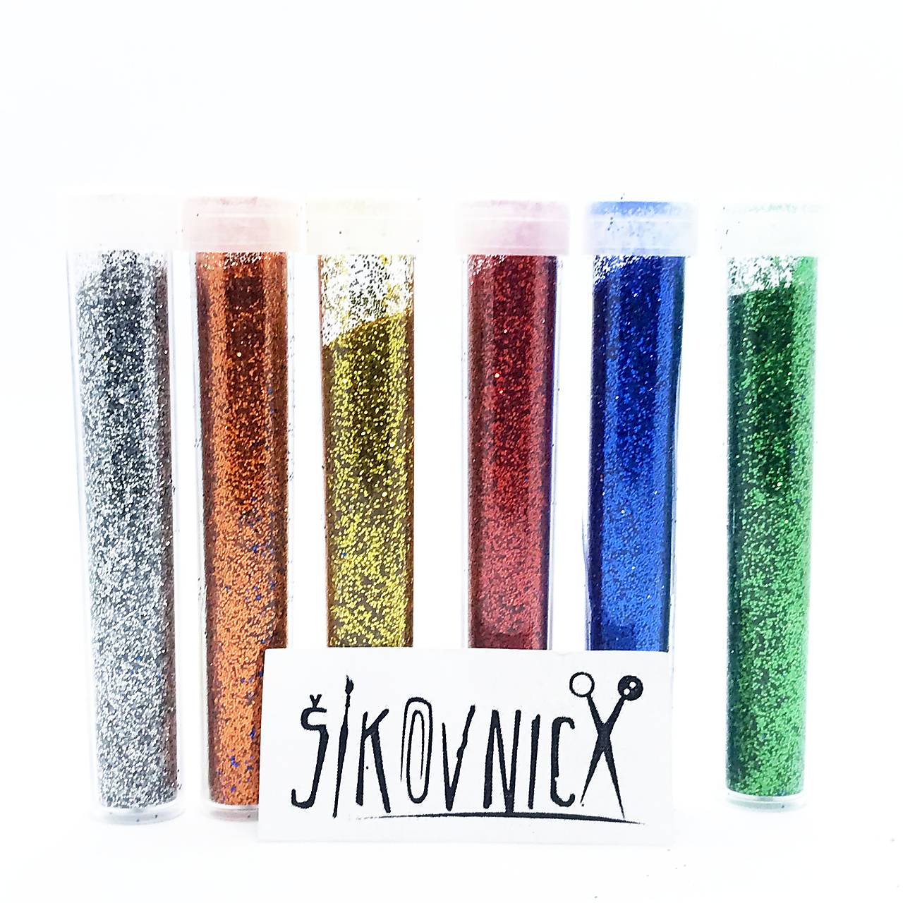 Glitrový prášok, trblietky, sada 6x6g (sada2)