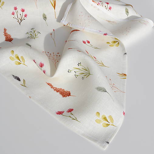 Úžitkový textil - Lúčny - ľanová utierka - 16962359_