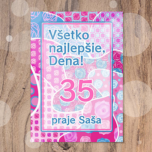 Papiernictvo - Pohľadnica Fľaky chaosu (floral) (ruže) - 16965375_
