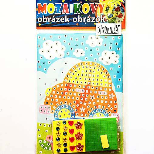 Mozaikový obrázok, 23,5x16,5 cm (autíčko)