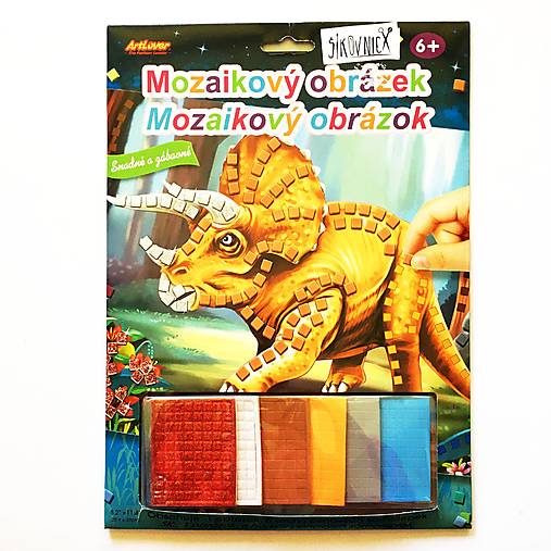 Mozaikový obrázok, 21x29 cm, dinosaurus (dinasaurus)