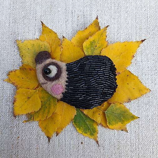 Brošne - ...plstená brošňa  ježko... - 16970748_