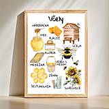 Hračky - Plagát Včela, montessori, PDF - 16971143_