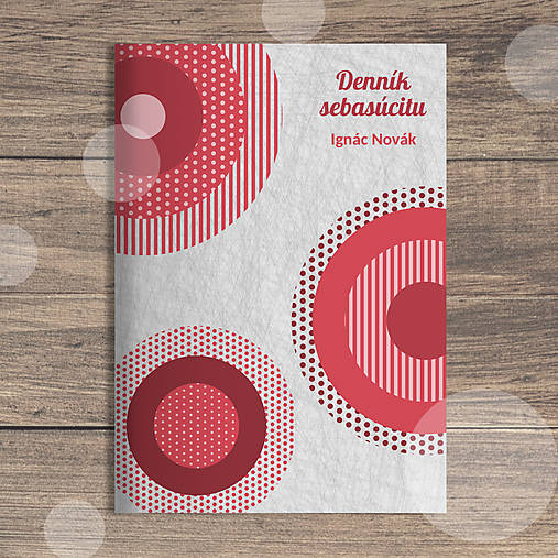 Papiernictvo - Denník sebasúcitu geometry border (karmínové kruhy) - 16971246_