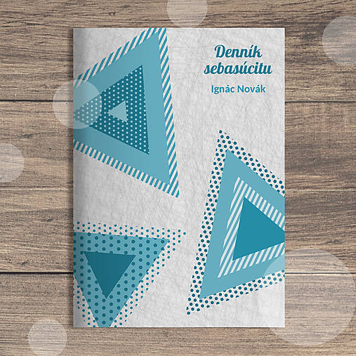 Papiernictvo - Denník sebasúcitu geometry border (azúrové trojuholníky) - 16971248_