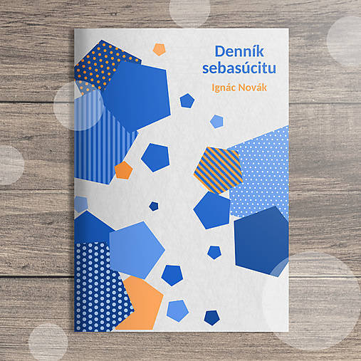 Papiernictvo - Denník sebasúcitu geometry chaos (royal blue a belasé päťuholníky) - 16971257_