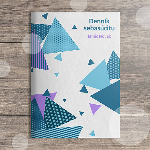Papiernictvo - Denník sebasúcitu geometry chaos (azúrové a petrolejové trojuholníky) - 16971258_
