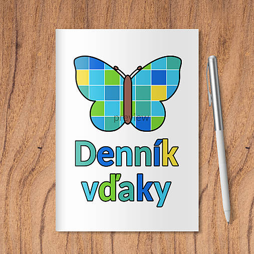 Papiernictvo - Denník vďaky - motýľ pestrý - 16971728_