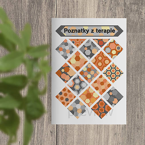 Papiernictvo - Poznatky z terapie (Šachovnica pestrá - geometria gentle) škoricové plásty - 16972179_