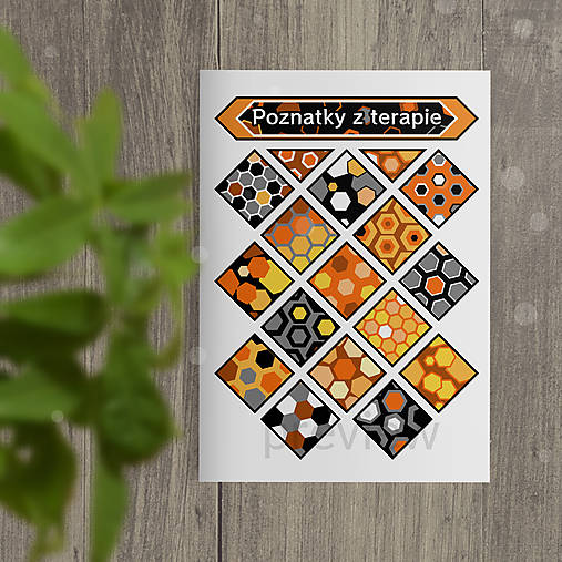 Papiernictvo - Poznatky z terapie Šachovnica pestrá - geometria almost free) pomarančové plásty - 16972185_