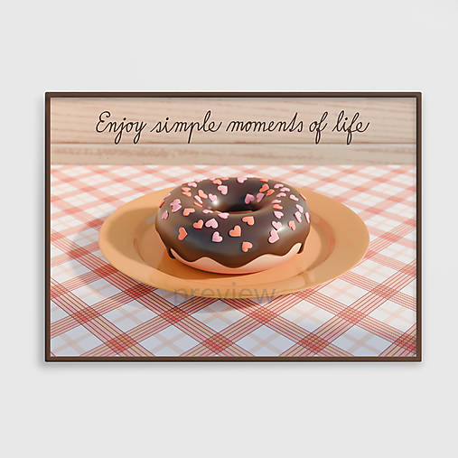 Grafika - Čokoládový donut romantika na chate (marhuľový sen) - 16972402_