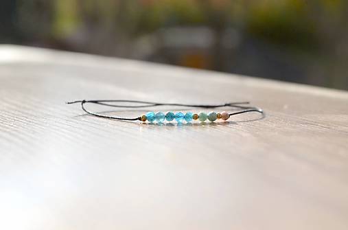 Náramky - Apatit a akvamarín... - 16973858_