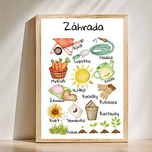 Hračky - Plagát Záhrada, montessori PDF - 16973571_