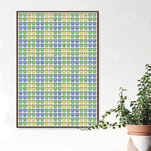 Grafika - Neobyčajná žabia mozaika (káro) - 16972868_