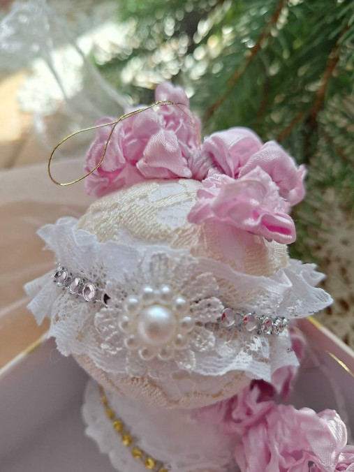 Dekorácie - Romantické vianočné gule - 16976448_