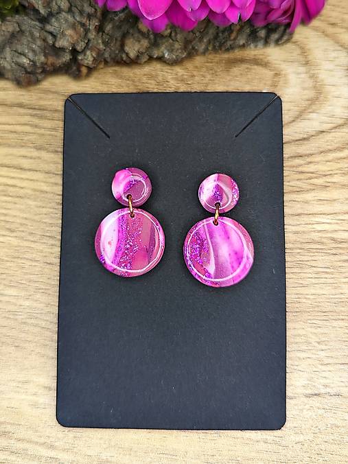 Náušnice - Fialové kryštálové náusnice - 16976493_