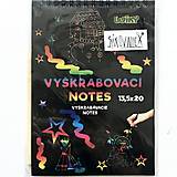 Iný materiál - - 50% vyškrabovací notes, dúhový, 10 listov (13,5x20 cm) - 16979513_