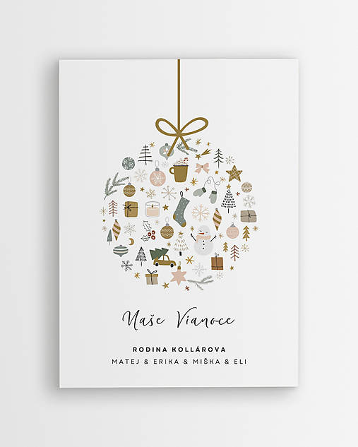 Grafika - Naše Vianoce - personalizovaný plagát - 16979516_