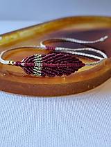 Náramky - Macrame náramok červený list - 16979925_