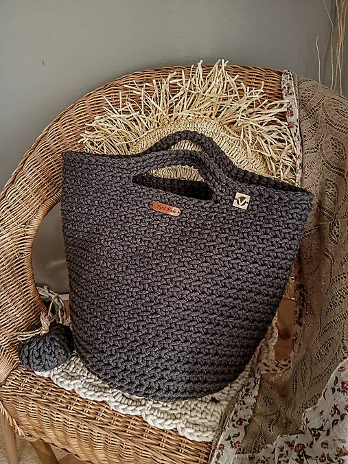 Veľké tašky - TOTE BAG grafit - 16984703_