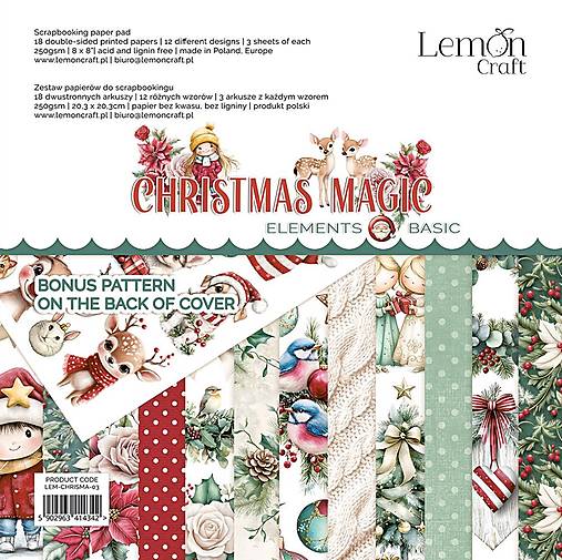 Papier - Scrapbook papier Lemoncraft Christmas Magic elements 8x8 - 16990101_