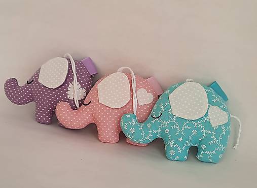 Hračky - Sloník hračka (Fialová) - 16990385_