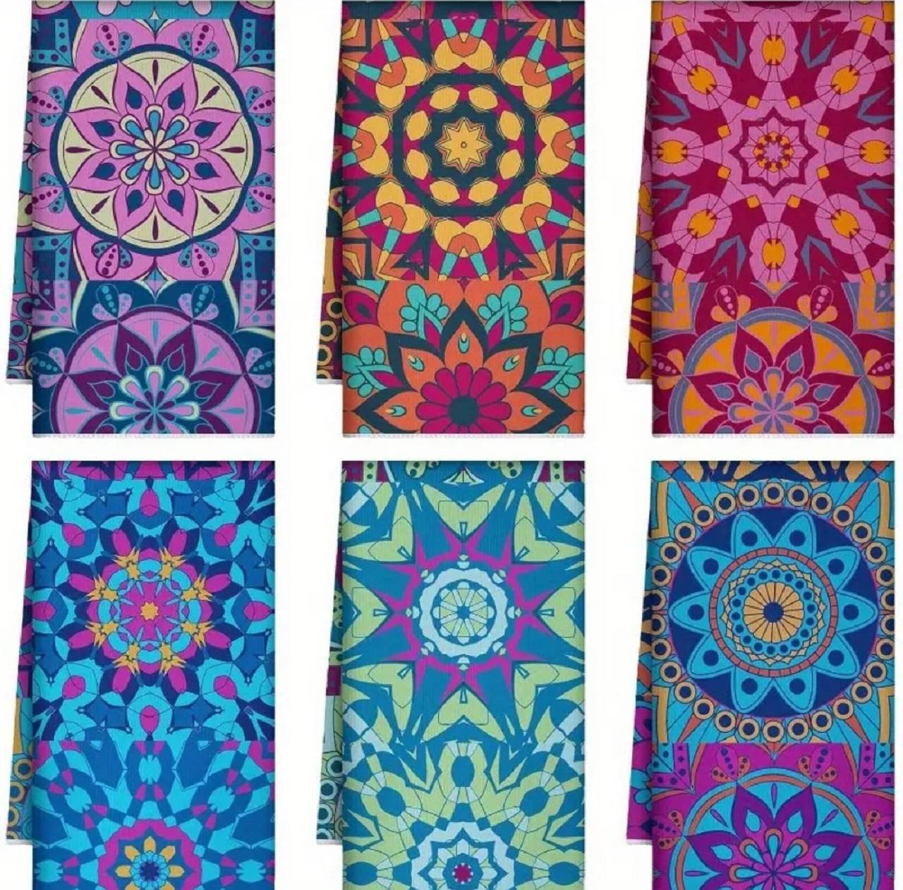 Sada 6 ks útierok mikrovlákno Mandala