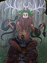 Obrazy - CERNUNNOS - original obraz - painted picture - 16991072_