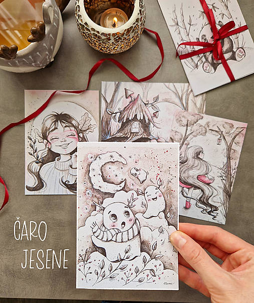 Papiernictvo - séria pohľadníc ČARO JESENE - 16991600_