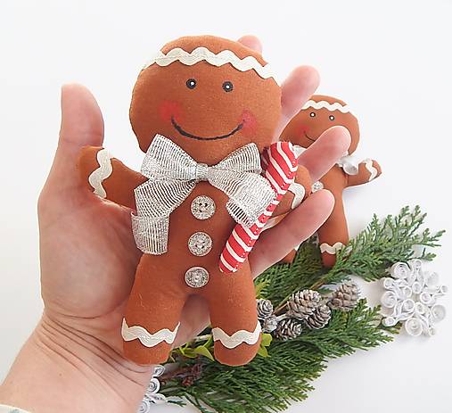 Dekorácie - Vianočné ozdôbky - perníčky - 16992117_