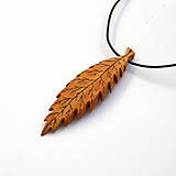 Náhrdelníky - Drevený náhrdelník - jelšový lístok - 16991304_