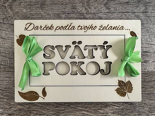 Obálka na peniaze (Svätý pokoj)