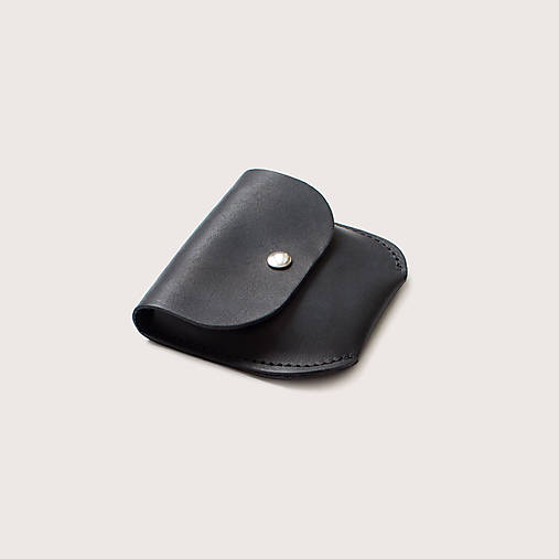 Peňaženky - Mini kožená peňaženka v rôznych farbách (Čierna) - 16996169_