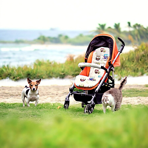 Detský textil - Podložka a návlek na madlo - 16999506_