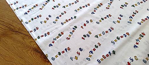 Textil - Bavlnená látka - Násobilka - cena za 10 centimetrov - 16998073_