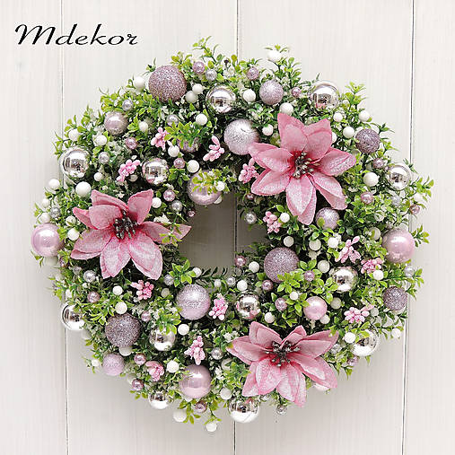 Dekorácie - Ľadový vianočný veniec - 16998233_