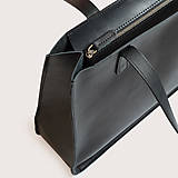 Kabelky - Kožená kabelka čierna TOTE BAG - 16999476_