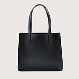 Kabelky - Kožená kabelka čierna TOTE BAG - 17000149_