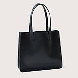 Kabelky - Kožená kabelka čierna TOTE BAG - 17000192_