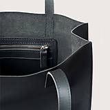 Kabelky - Kožená kabelka čierna TOTE BAG - 17000586_