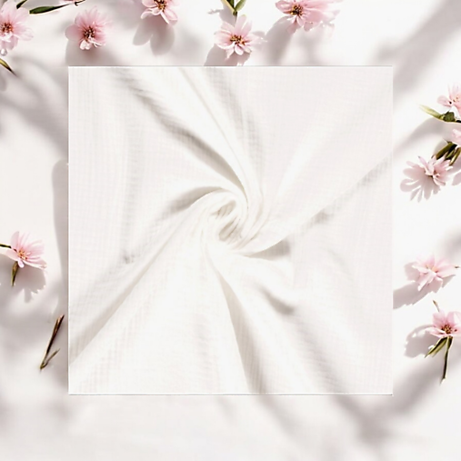 Úžitkový textil - Mušelín smotanový - 17004865_