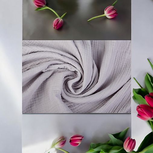 Detský textil - Mušelín svetlosivý - 17004885_