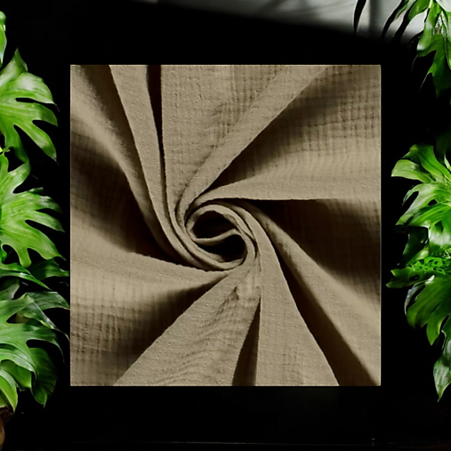 Detský textil - Mušelín olivovo zelená - 17004898_