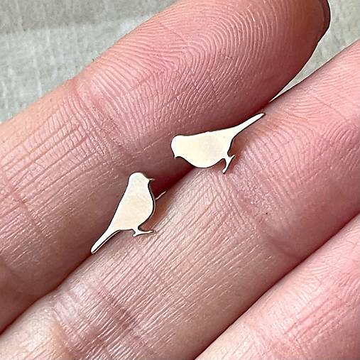 Nightingale AG925 Stud Earrings / Náušnice Slávik AG925