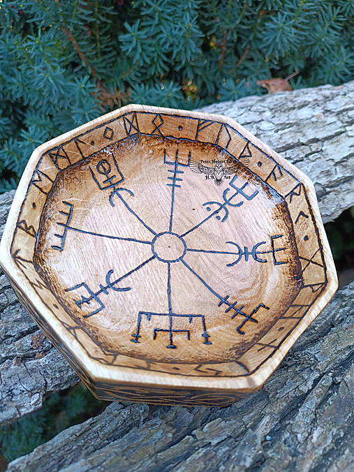 Nádoby - Vikingská miska - VEGVISIR - viking wooden bowl - 17001464_
