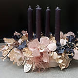 Svietidlá - Adventný veniec Powder Black - 17006234_