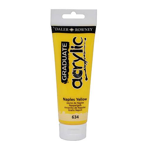 AKCIA -20% Daler Rowney, Graduate, akrylová farba 120 ml (634 naples yellow)